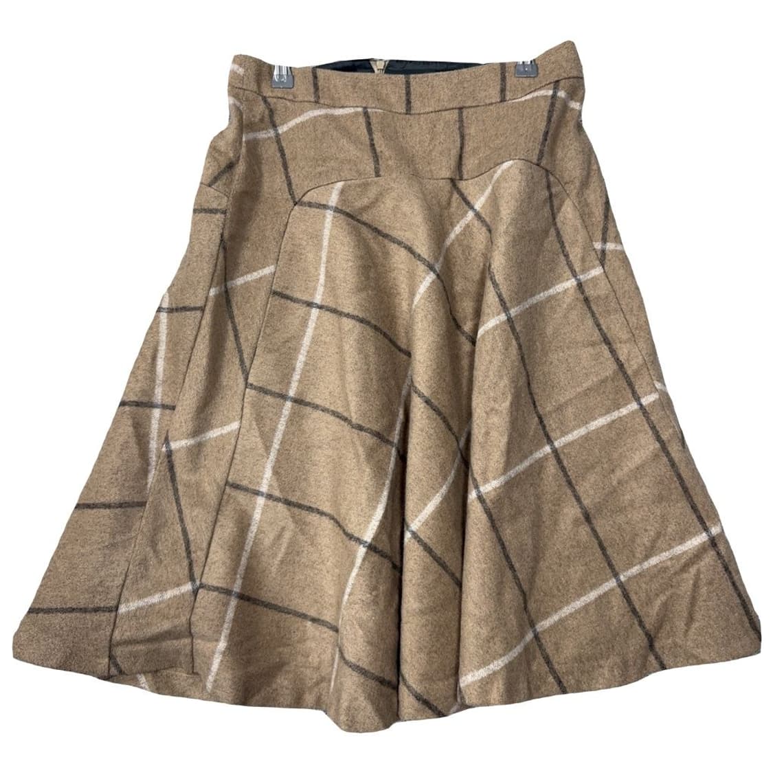 자라 체크 베이지 스커트 M 상품이미지1