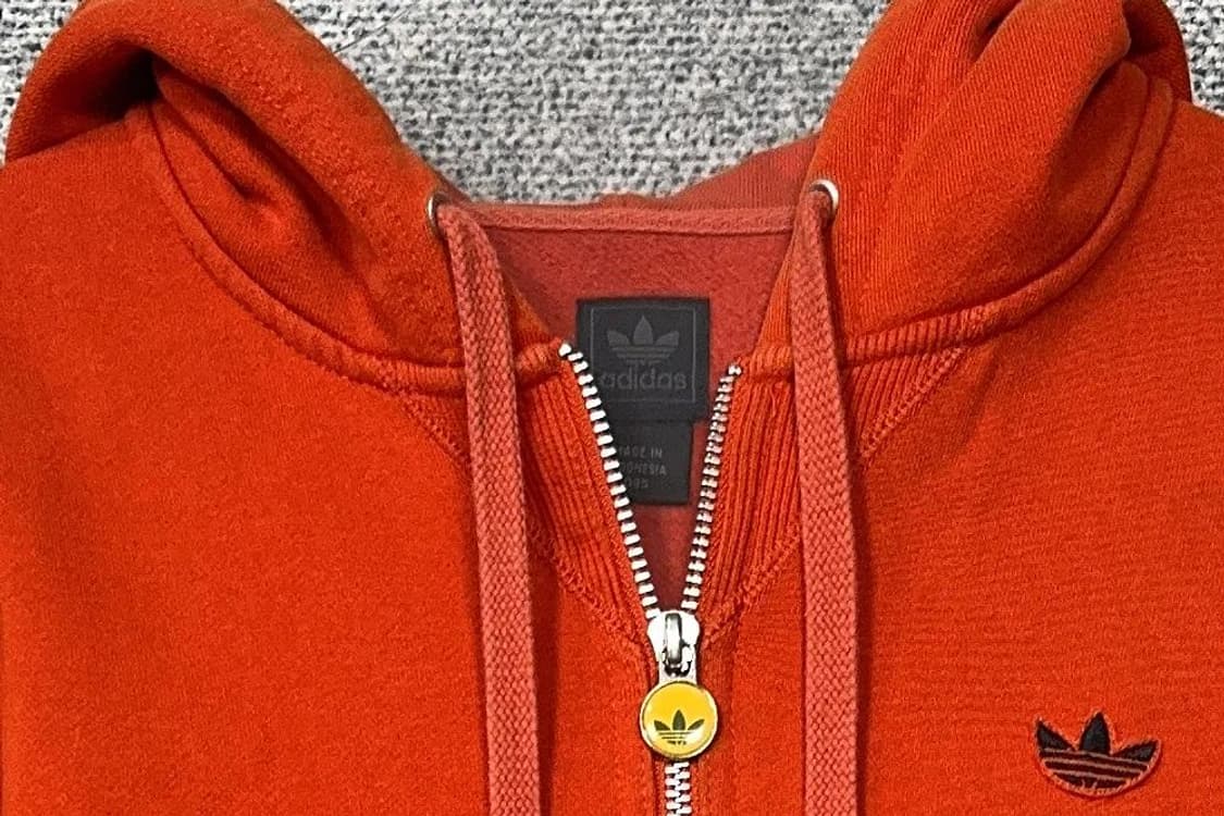 아디다스 흑탭 구형 오렌지 하드 코튼 후드 집업 95 상품이미지5