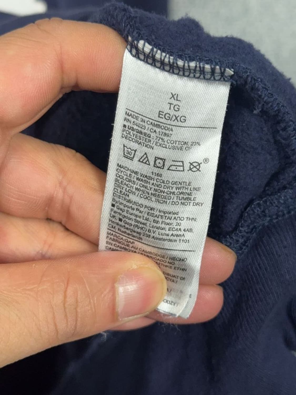 갭 로고 네이비 맨투맨 XL 상품이미지9