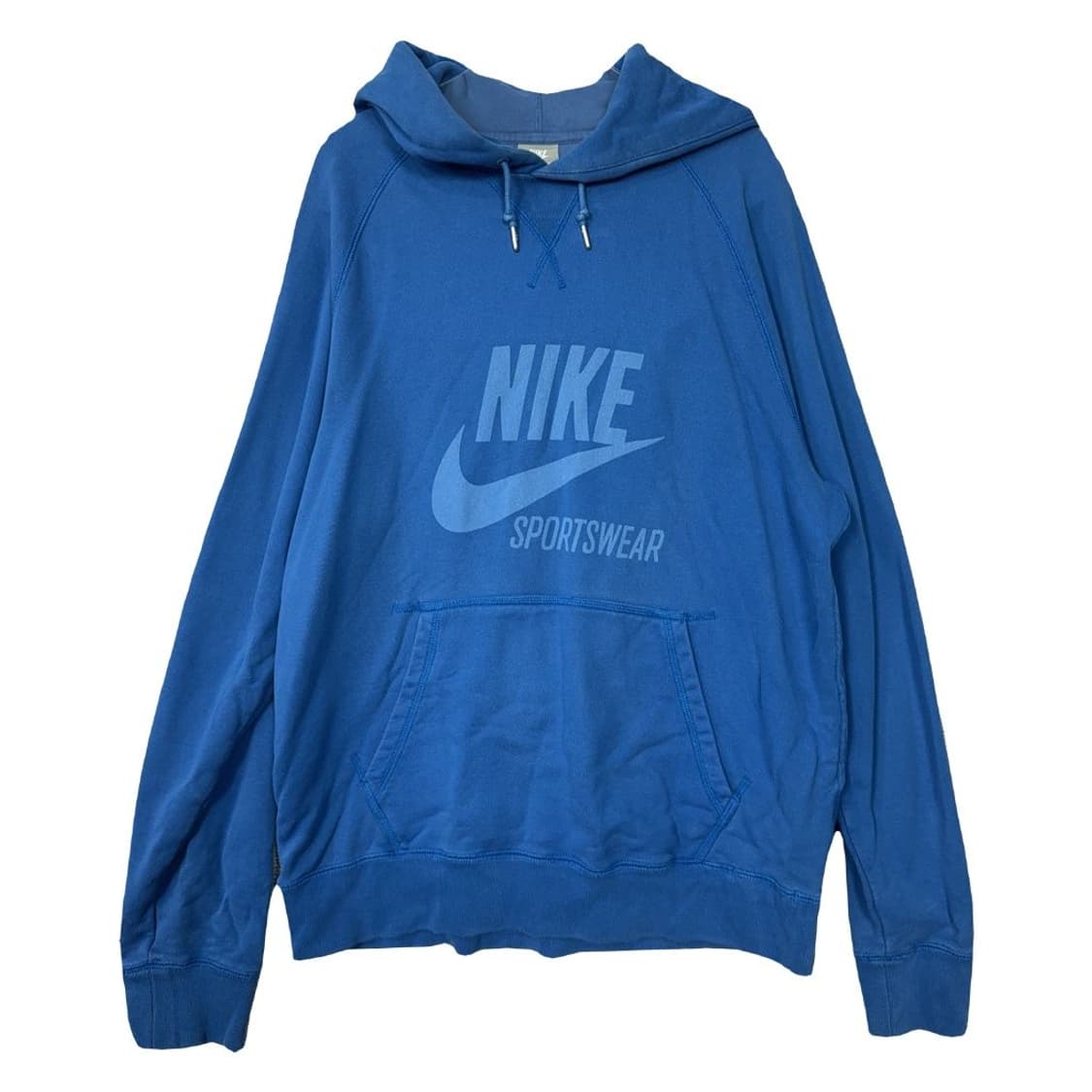 나이키 빈티지 프린팅 블루 후드티 XL 상품이미지1