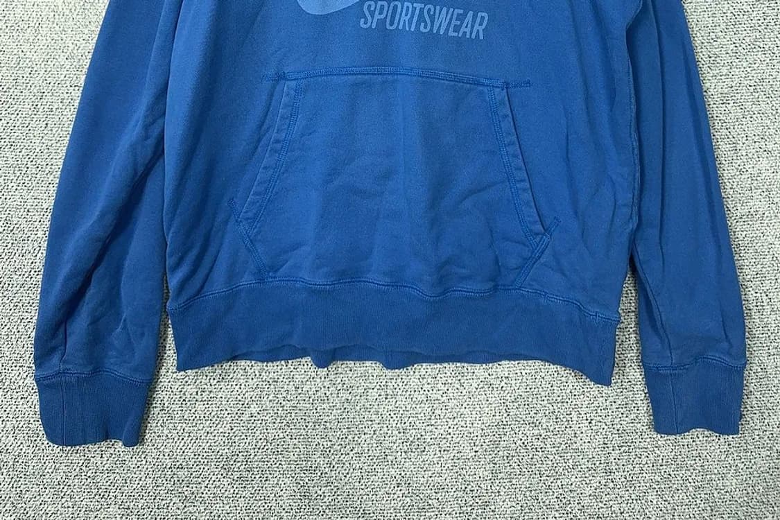 나이키 빈티지 프린팅 블루 후드티 XL 상품이미지4