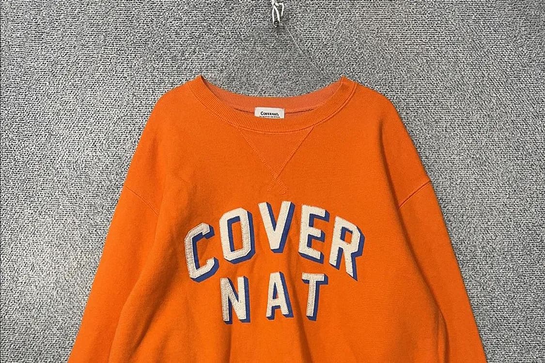 커버낫 프린팅 오렌지 맨투맨 LARGE 상품이미지3