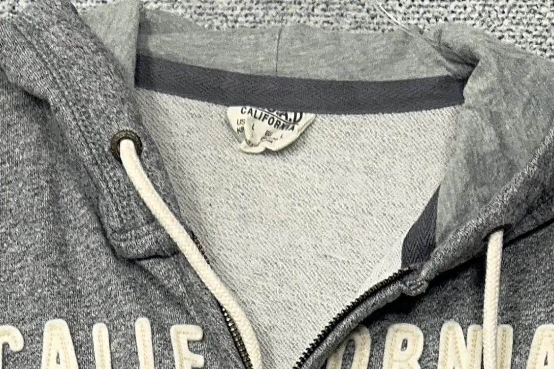 후아유 자수 로고 그레이 후드 집업 L 상품이미지5