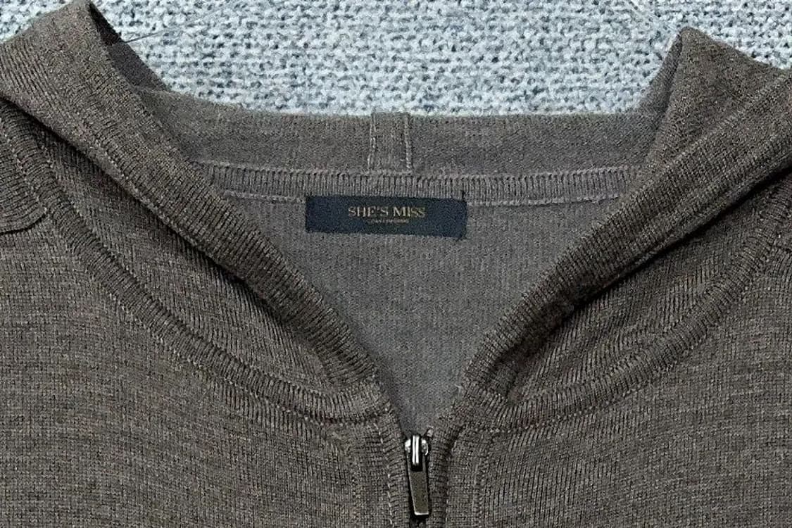 쉬스미스 브라운 니트 후드 집업 M 상품이미지6