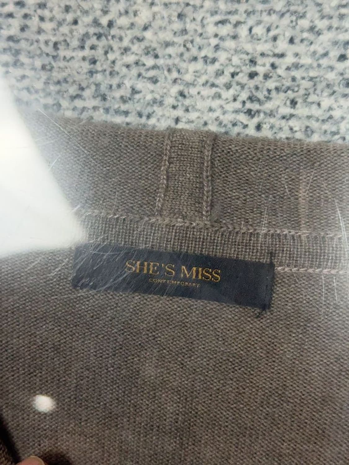 쉬스미스 브라운 니트 후드 집업 M 상품이미지8