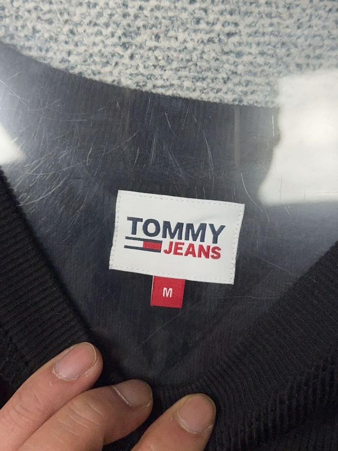 타미 진스 블랙 센터 로고 맨투맨 M 상품이미지7