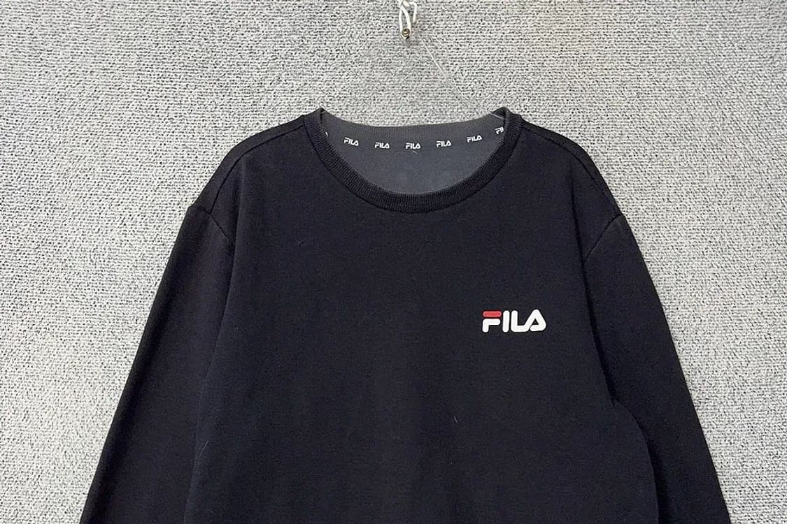 휠라 블랙 로고 맨투맨 105(XL) 상품이미지3