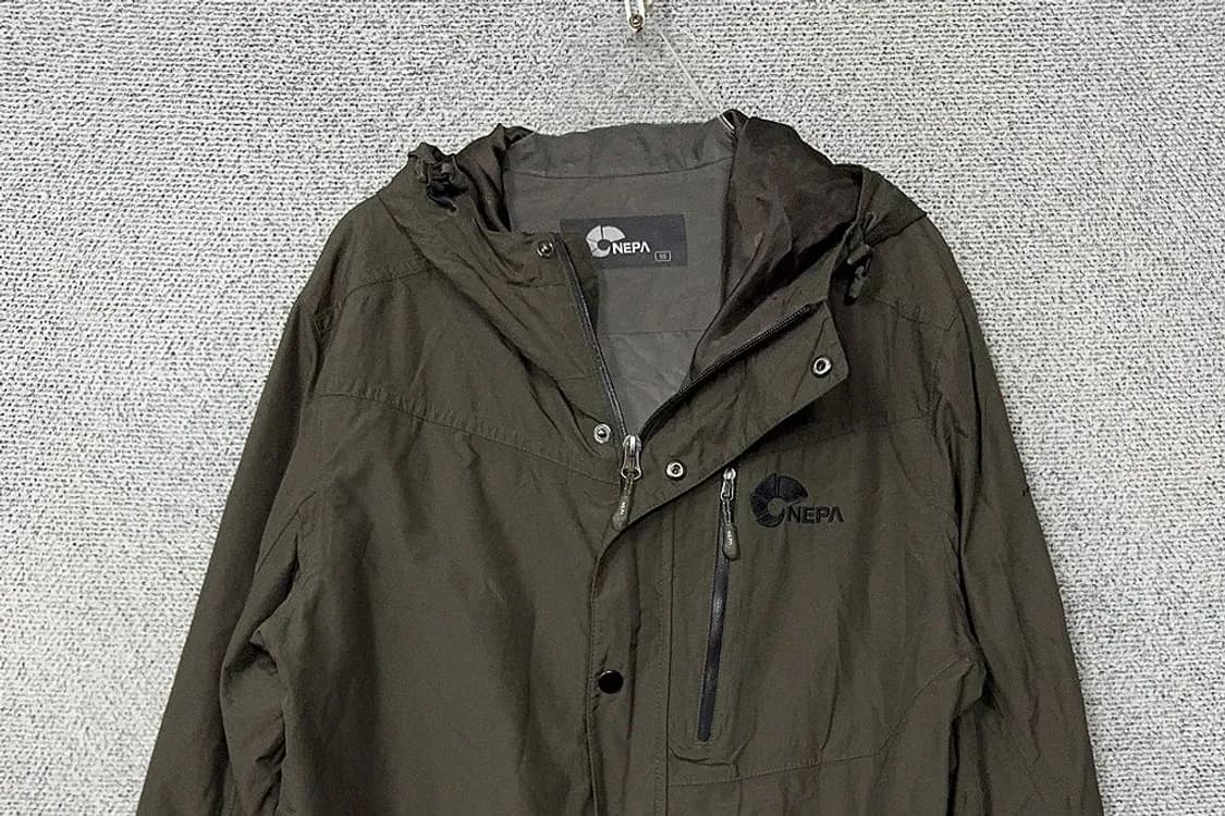 네파 카키 로고 등산 기능성 바람막이 M 상품이미지3
