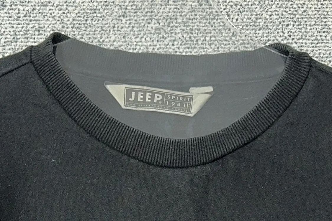 지프 프린팅 블랙 맨투맨 M(95) 상품이미지5