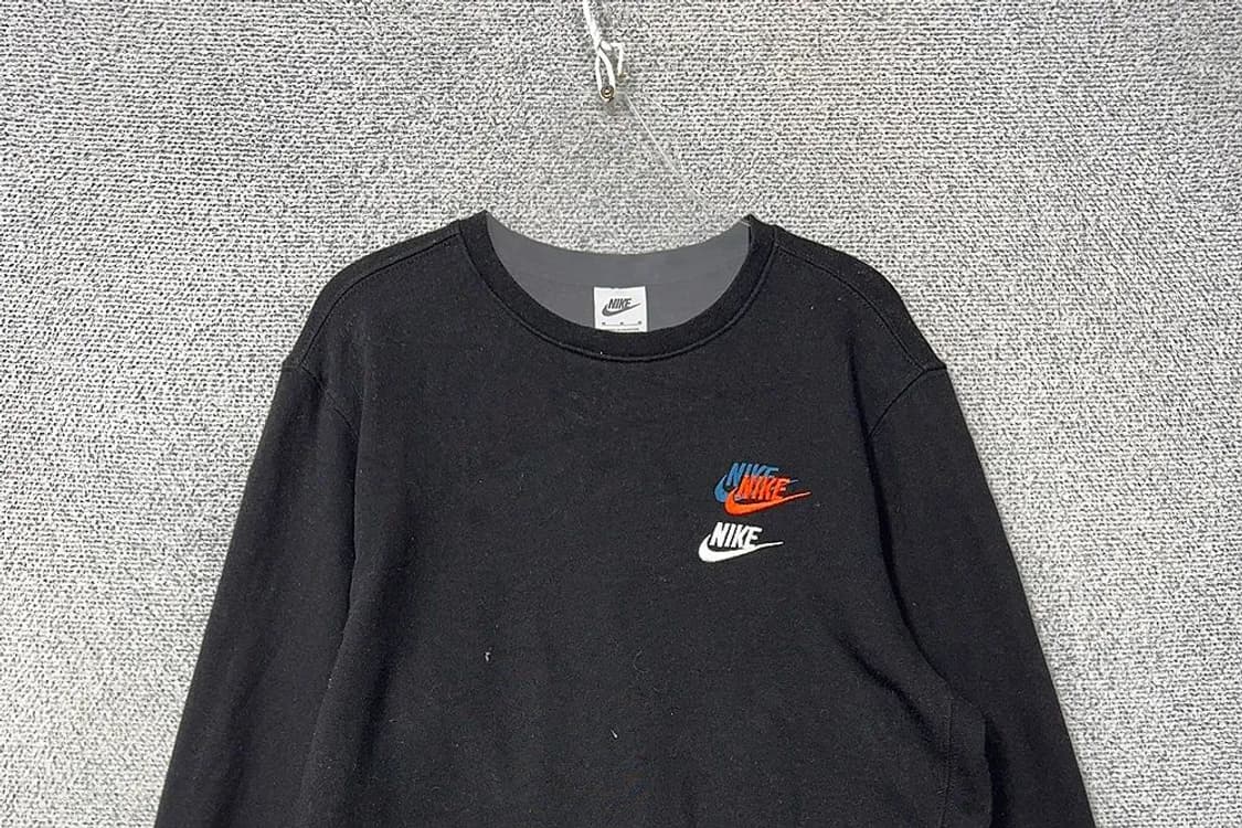 나이키 블랙 멀티 스우시 맨투맨 M 상품이미지3