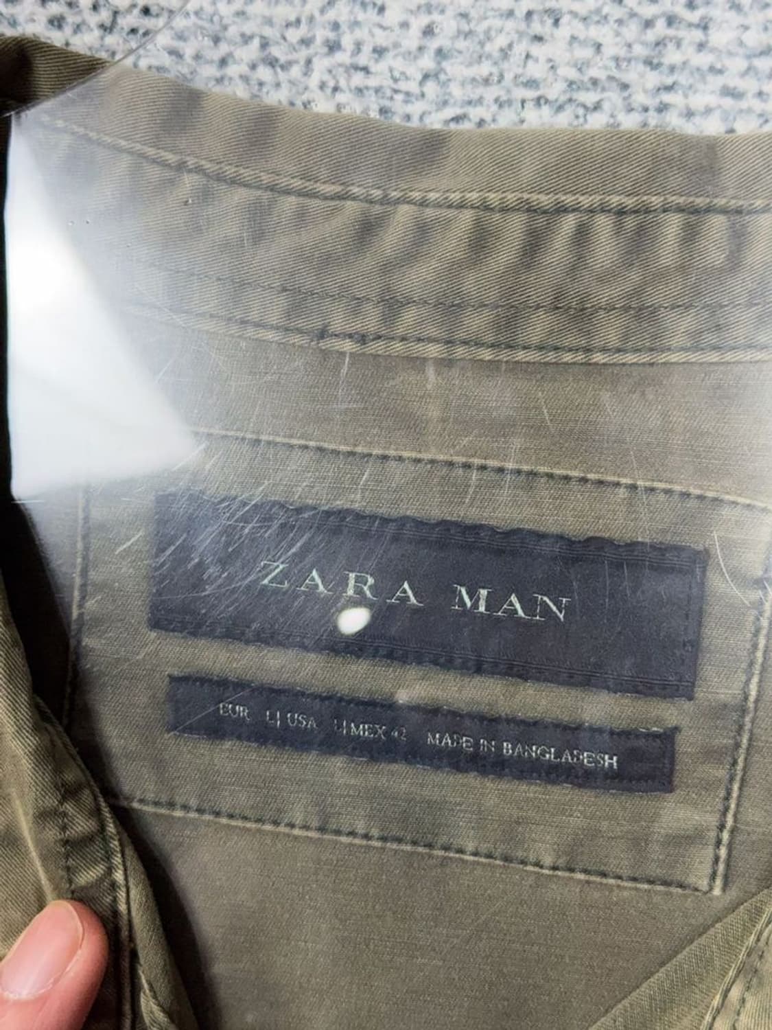 자라 카키 쿼드포켓 빈티지 필드 자켓 L 상품이미지7