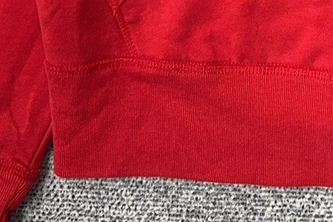 후아유 자수 로고 레드 후드티 Medium 상품이미지6