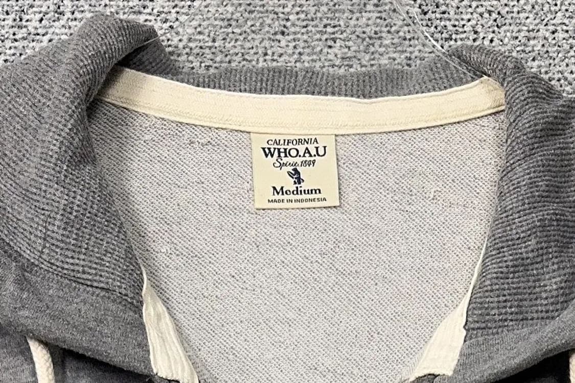 후아유 스펠 자수 로고 Y2K 라이트 그레이 후드 집업 M 상품이미지5