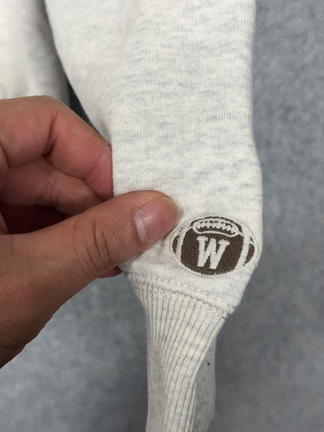 후아유 스펠 로고 Y2K 라이트 그레이 후드집업 XL 상품이미지8