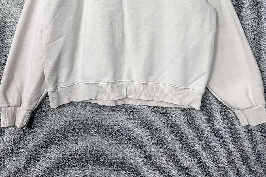 코드그라피 화이트 자수 로고 빈티지 맨투맨 L 상품이미지4