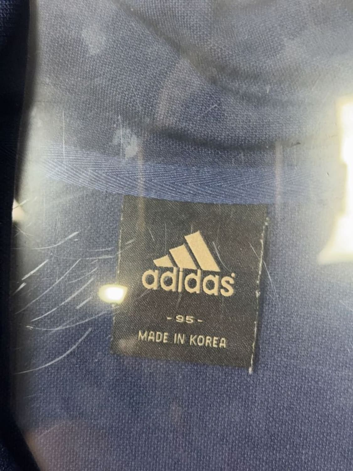 아디다스 네이비 오리지날 로고 삼선 트랙탑 집업 저지 95 상품이미지7