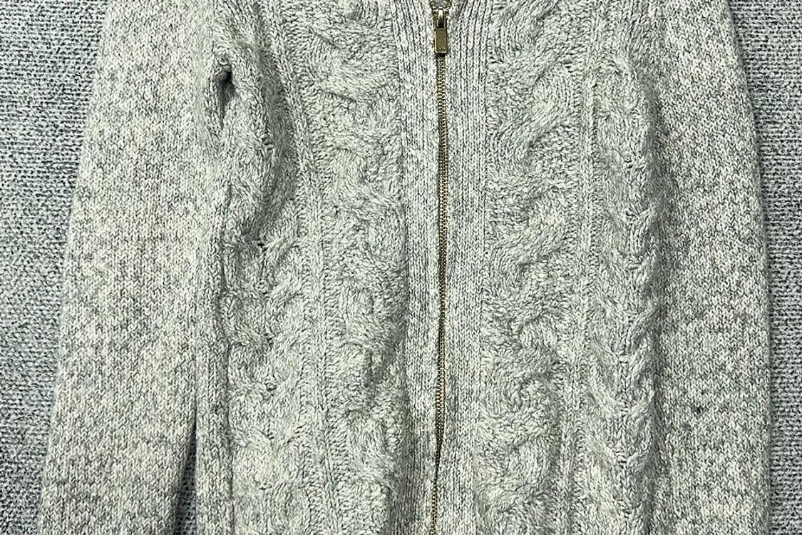 타미힐피거 라이트 그레이 코튼 케이블 니트 집업 XXS TTP/XXP 상품이미지4