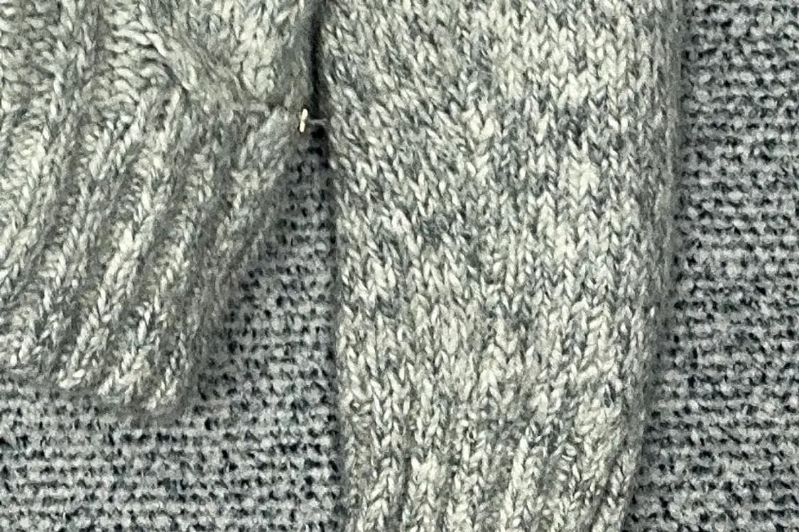 타미힐피거 라이트 그레이 코튼 케이블 니트 집업 XXS TTP/XXP 상품이미지7