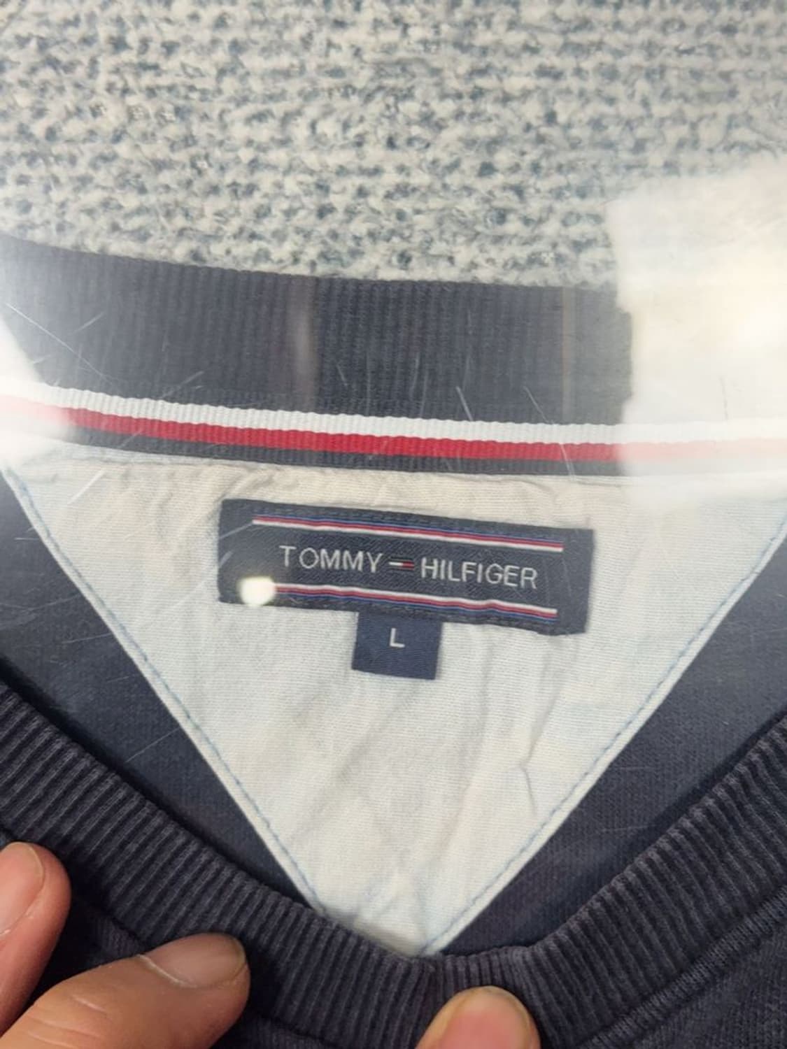 타미힐피거 네이비 로고 맨투맨 L 상품이미지8