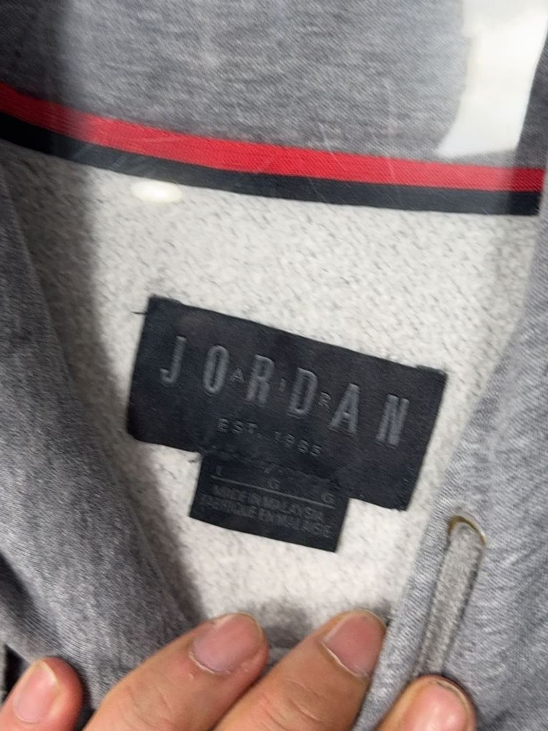 조던 라이트 그레이 로고 후드티 L 상품이미지7