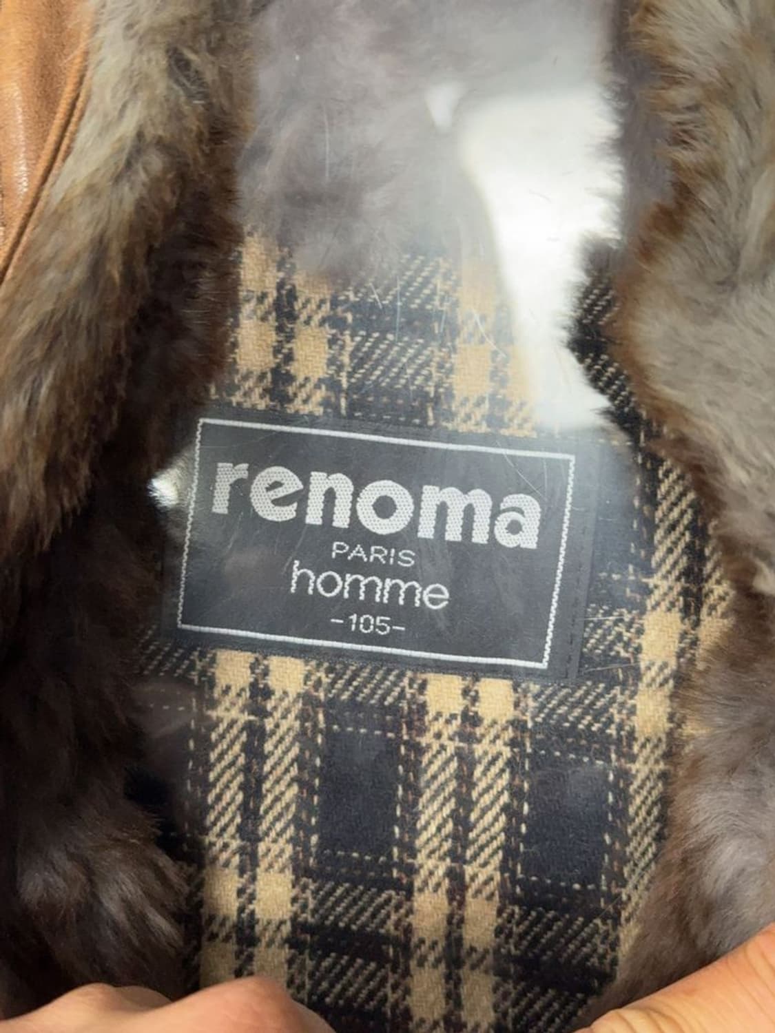 레노마 브라운 클래식 양가죽 쉽스킨 자켓 105 상품이미지8