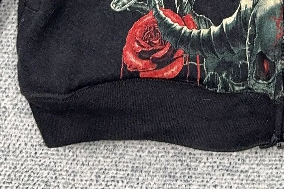 락이글 락프린팅 블랙 빈티지 후드 집업 M 상품이미지7