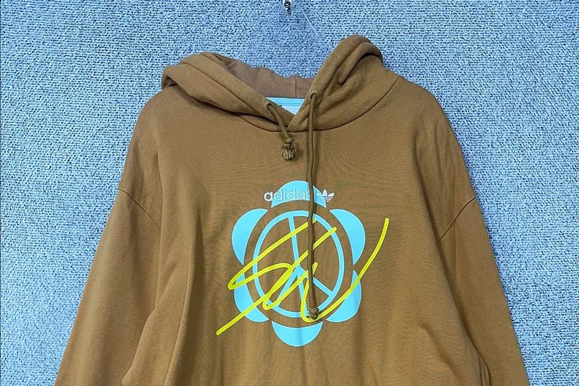 아디다스 빈티지 프린팅 브라운 후드티 M 상품이미지3