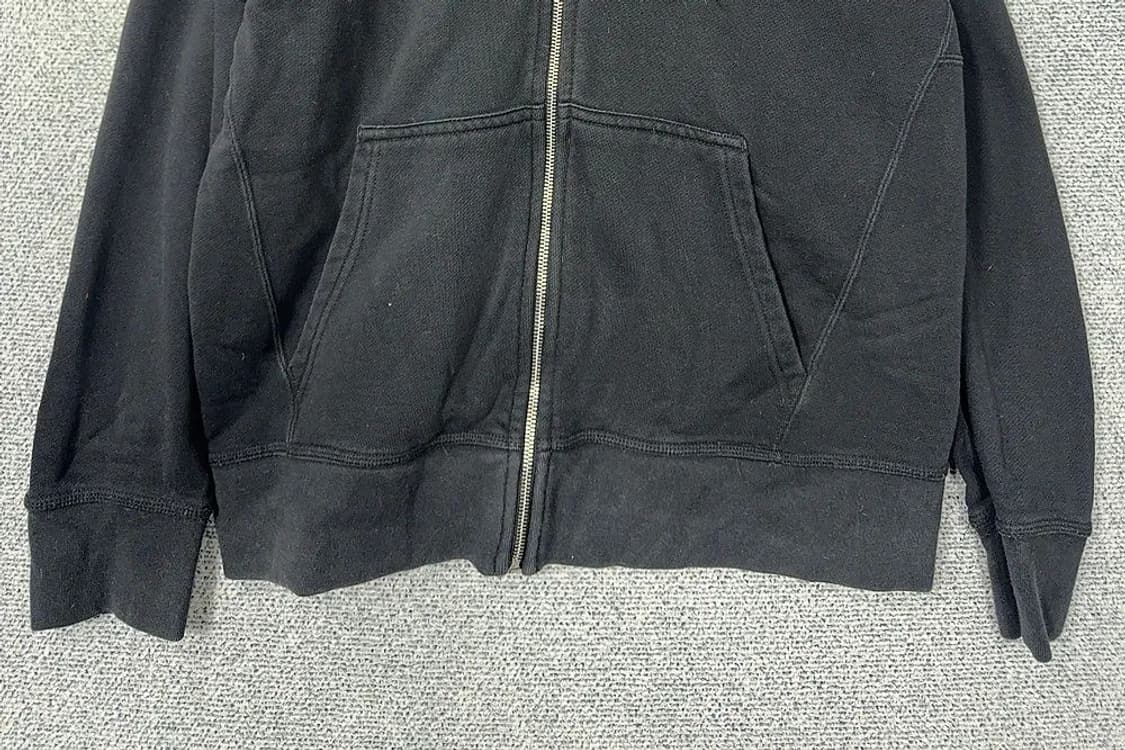 아디다스 블랙 백프린팅 오버핏 후드 집업 L 상품이미지4