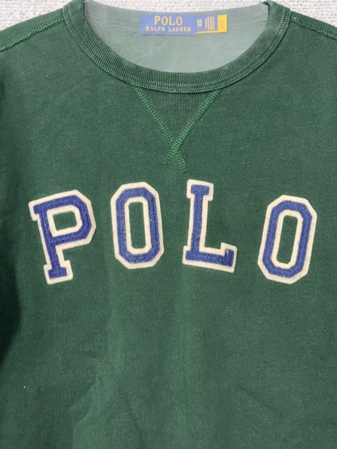 폴로 신형 큐알 스펠 로고 그린 맨투맨 XS 상품이미지8