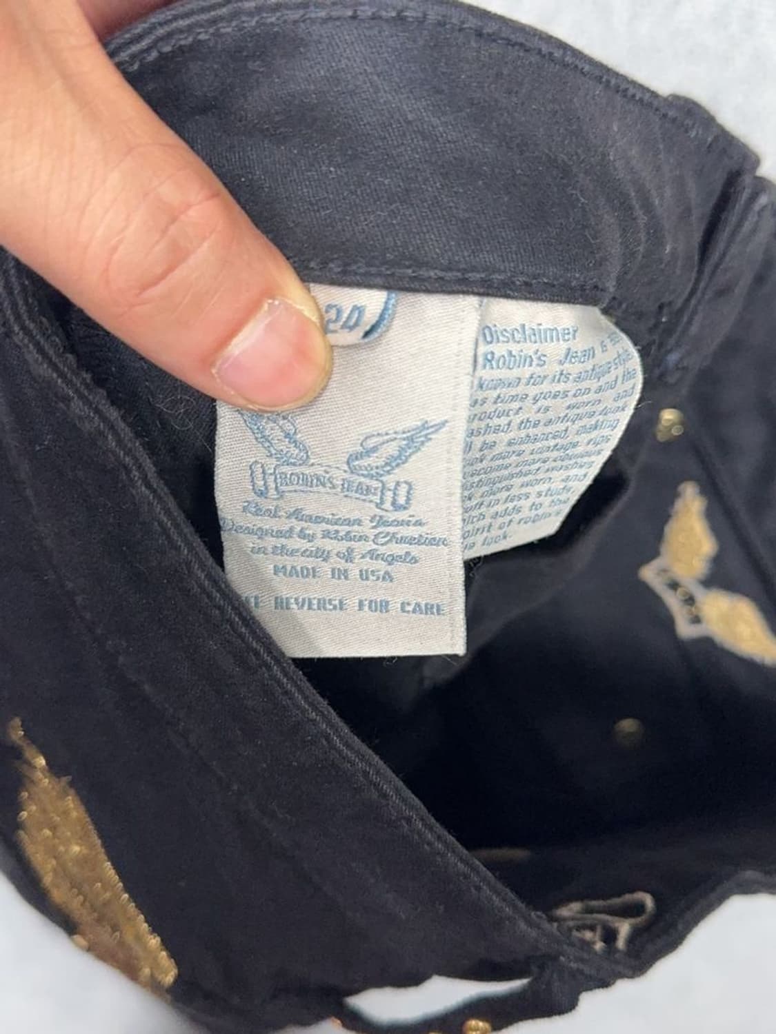 로빈슨 진 Y2K 블랙 부츠컷 데님팬츠 24 상품이미지10