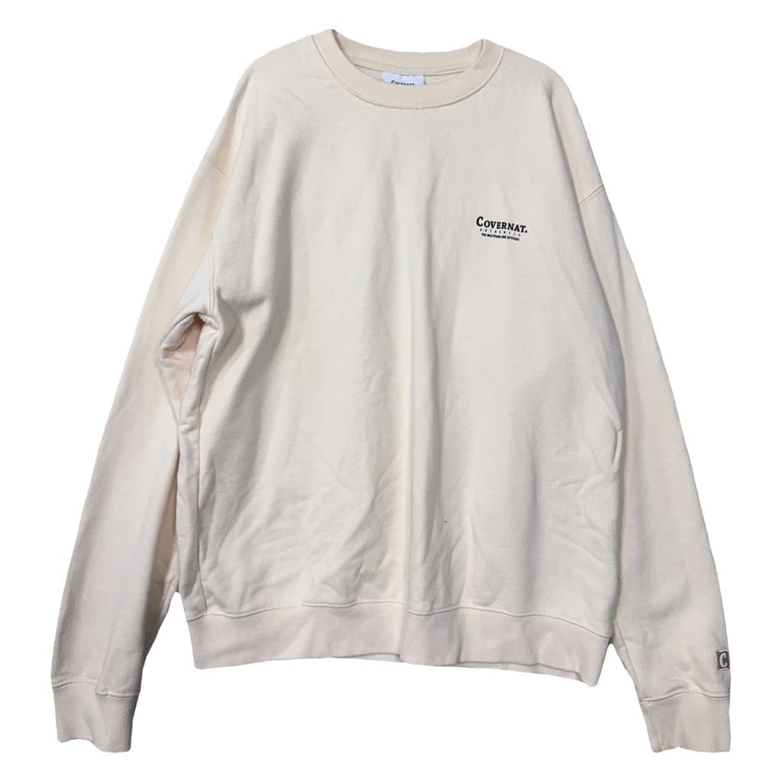 커버낫 크림 로고 프린팅 맨투맨 S 상품이미지1