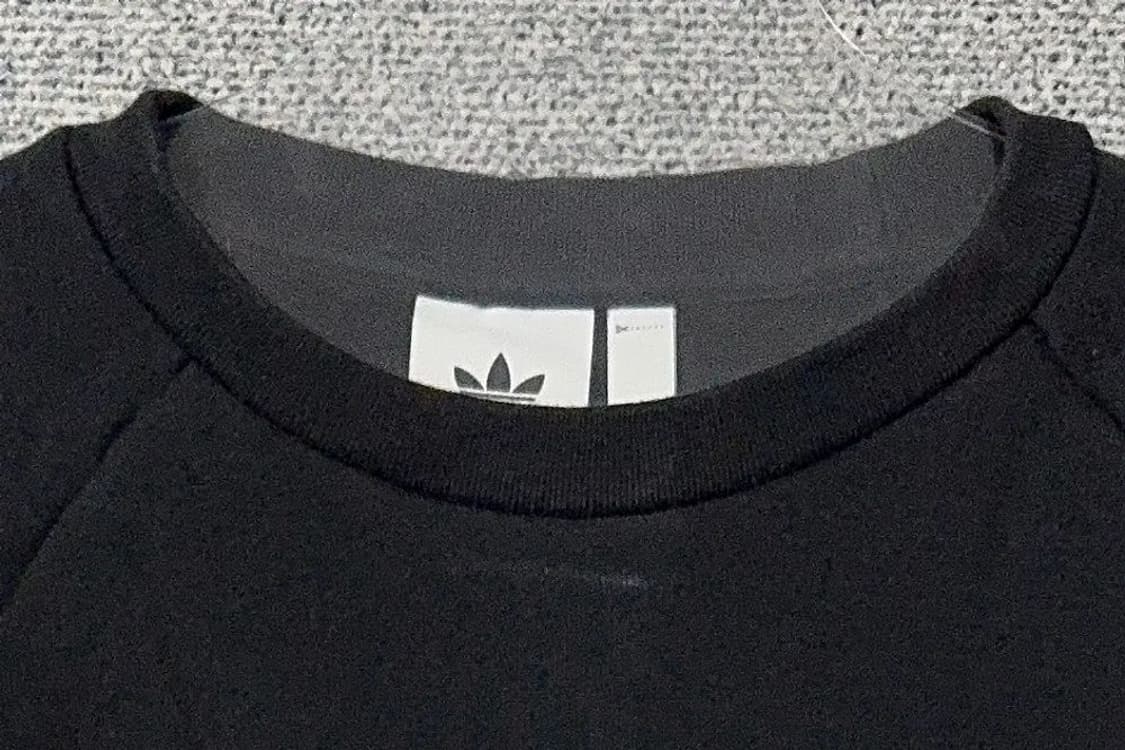 아디다스 빅로고 프린팅 블랙 맨투맨 XL 상품이미지5