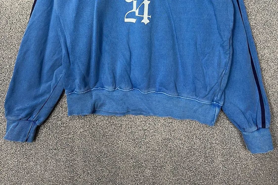 트래블 빈티지 피그먼트 프린팅 블루 맨투맨 M 상품이미지4