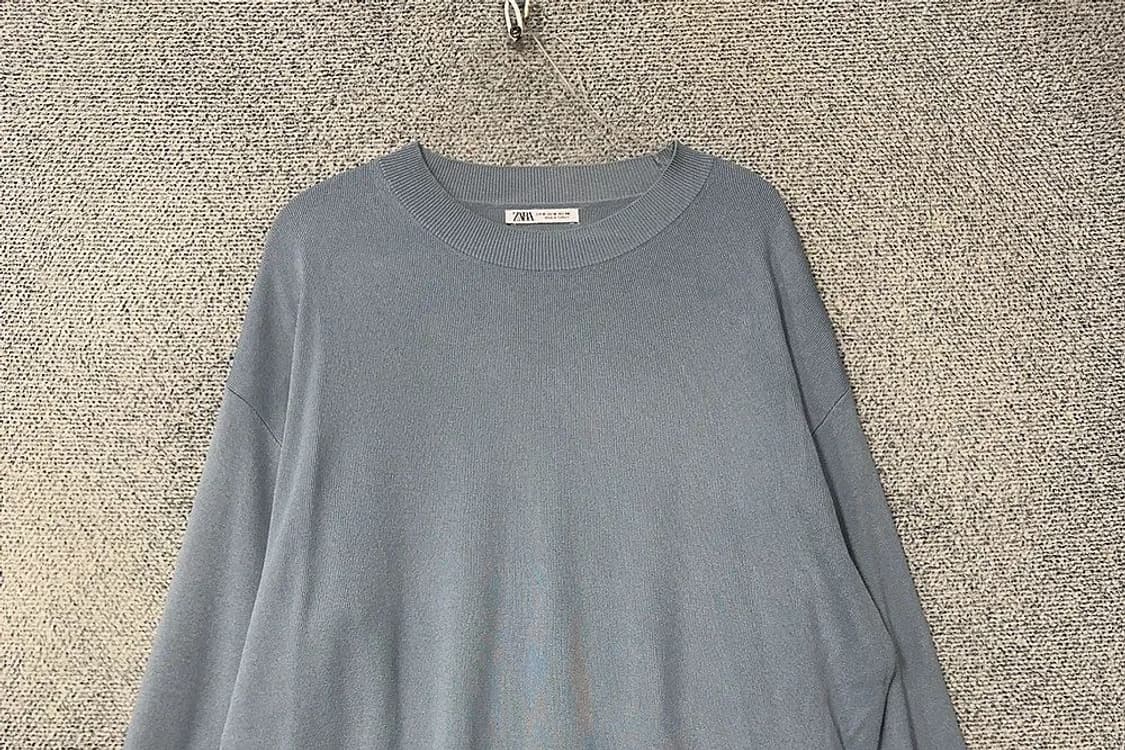 자라 라이트 블루 캐주얼 비스코스 니트 M 상품이미지3