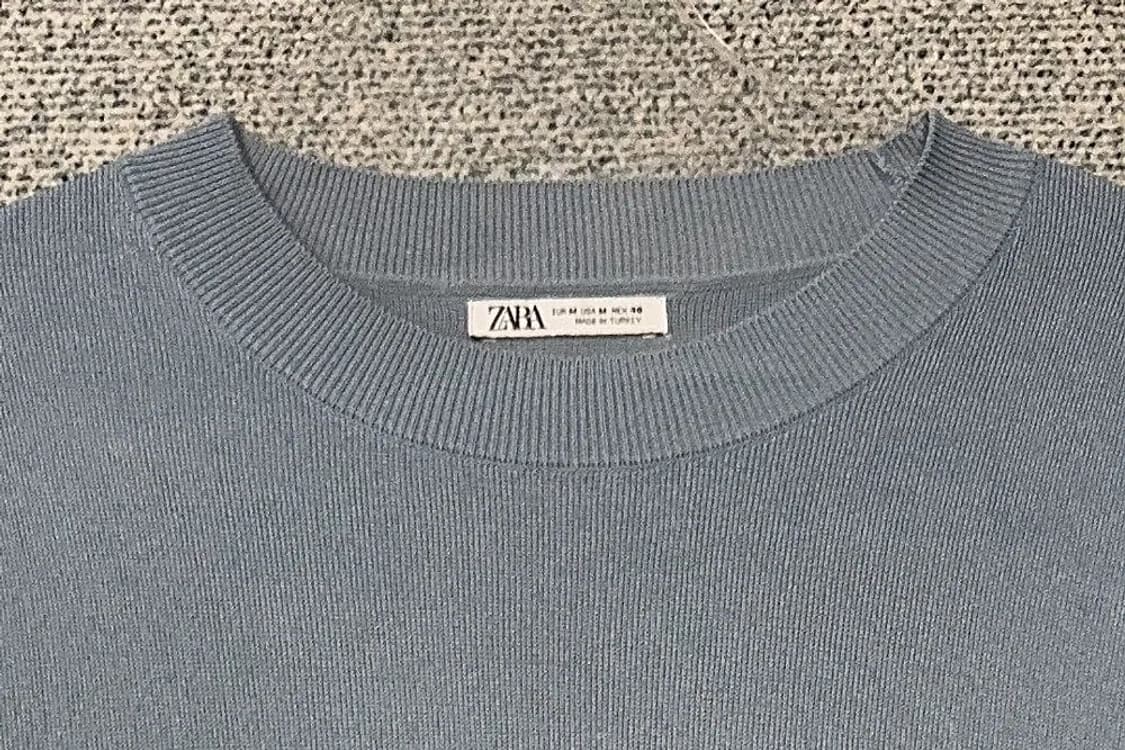 자라 라이트 블루 캐주얼 비스코스 니트 M 상품이미지5