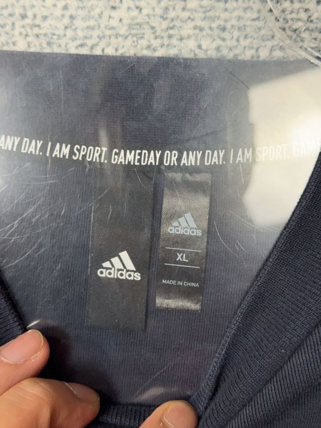 아디다스 네이비 센터 로고 코튼 맨투맨 XL 상품이미지8