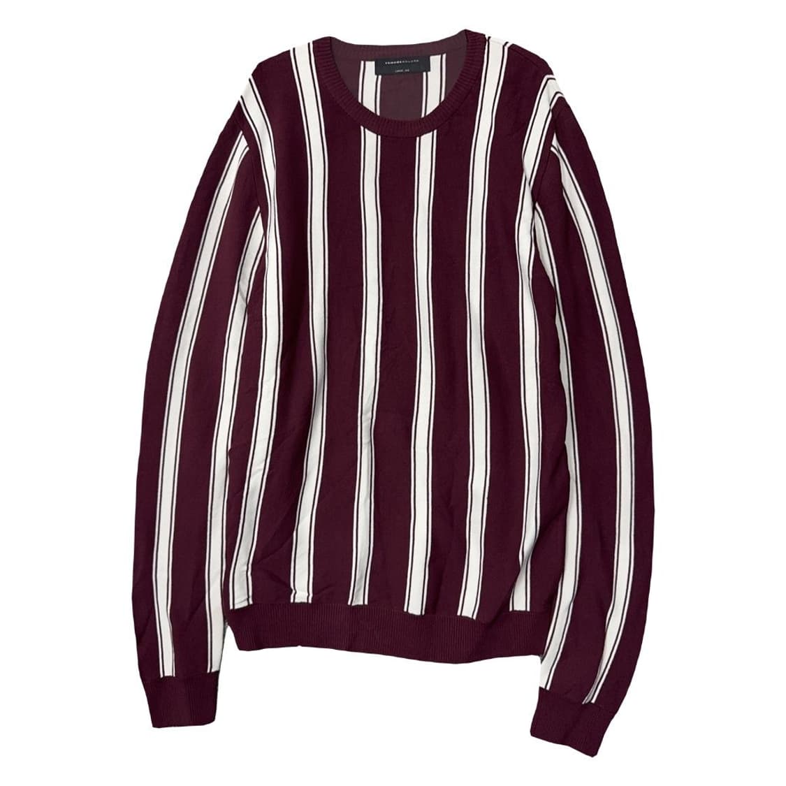 코모도 스트라이프 버건디 니트 LARGE_105 상품이미지1