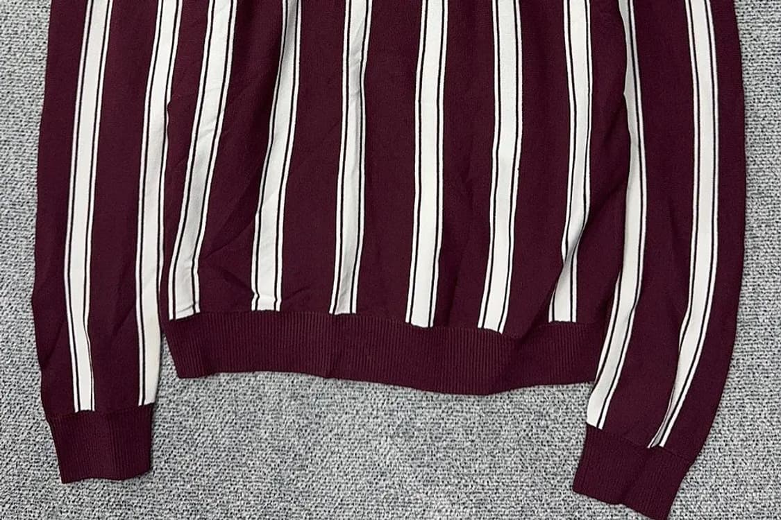 코모도 스트라이프 버건디 니트 LARGE_105 상품이미지4