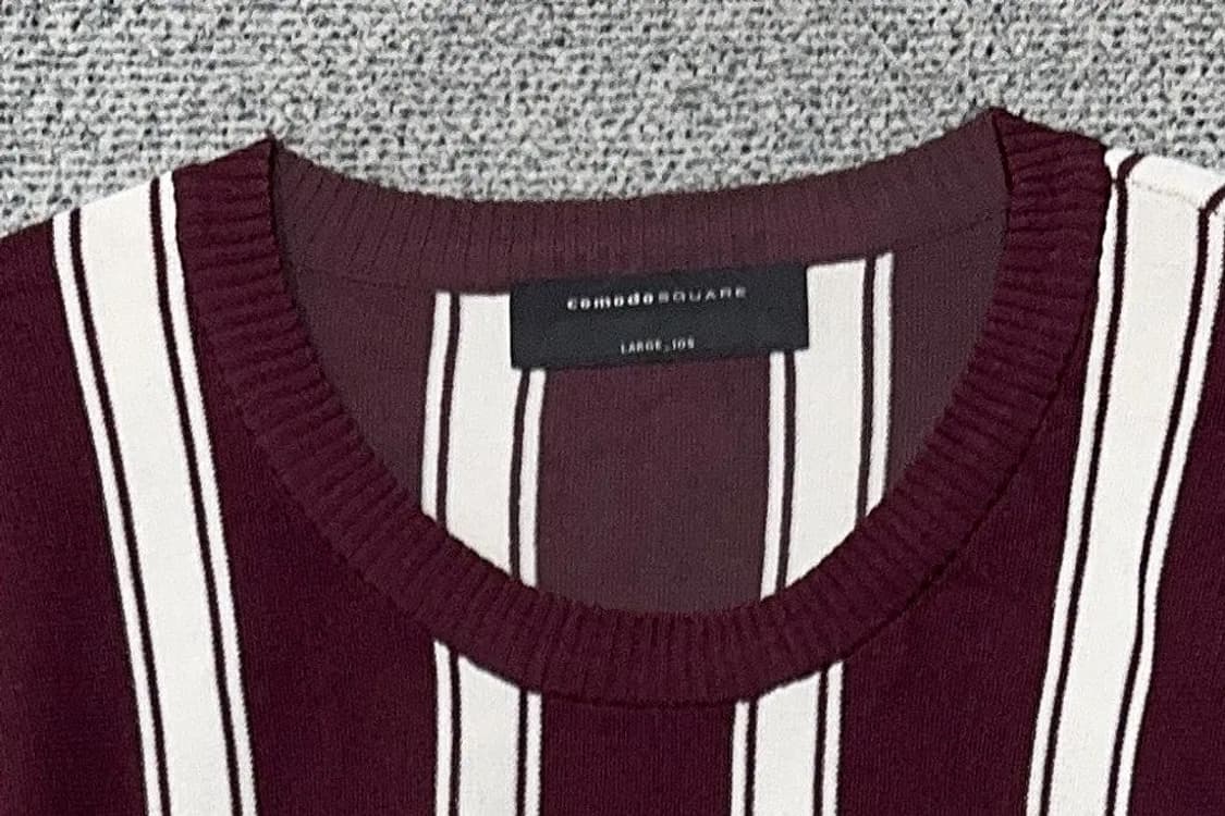 코모도 스트라이프 버건디 니트 LARGE_105 상품이미지5