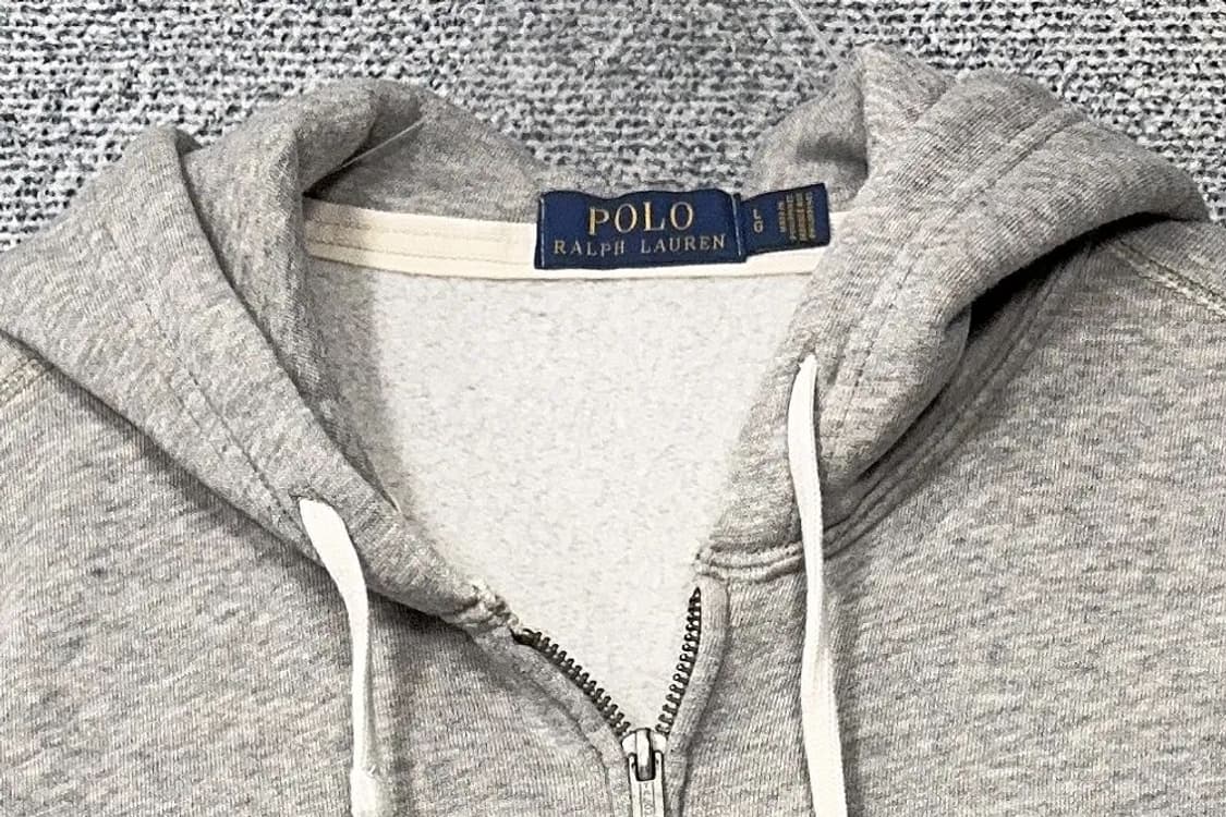 폴로 랄프로렌 로고 라이트 그레이 후드 집업 L 상품이미지5