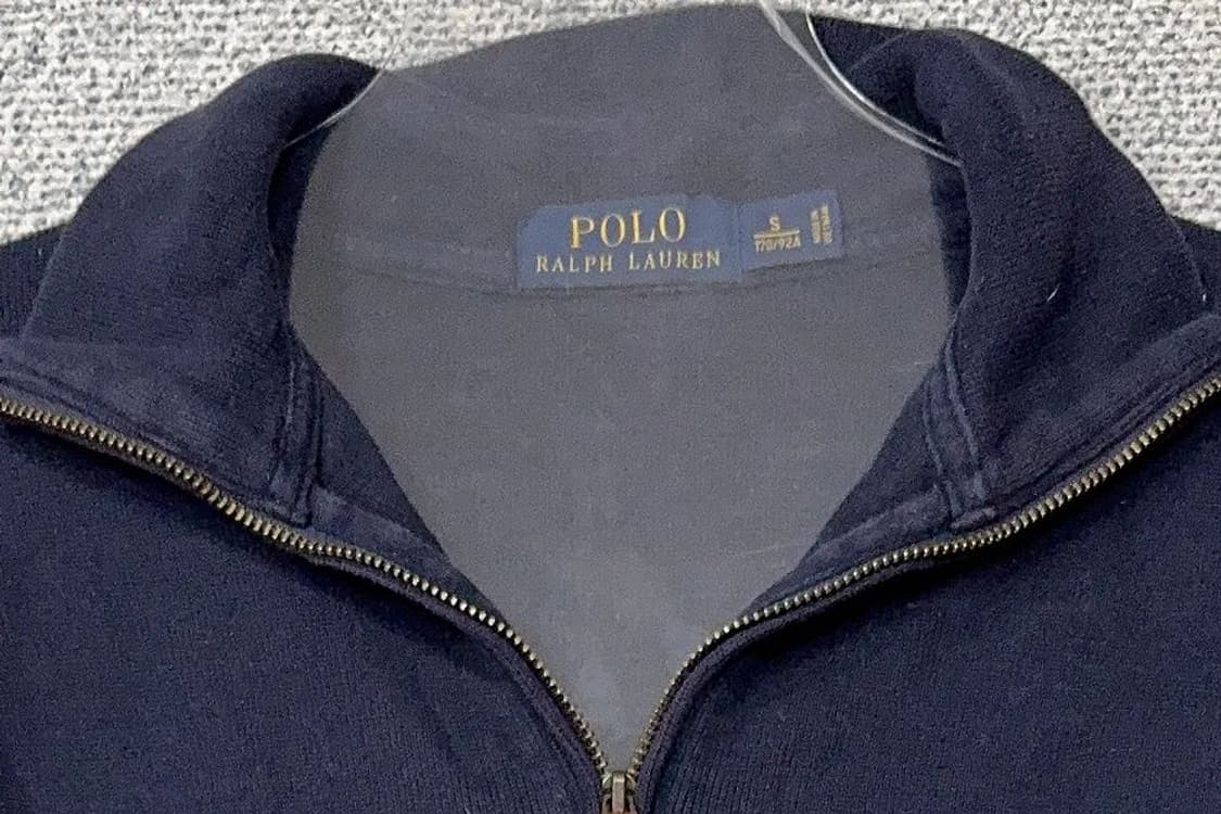 폴로 랄프로렌 로고 네이비 반집업 맨투맨 S 상품이미지5