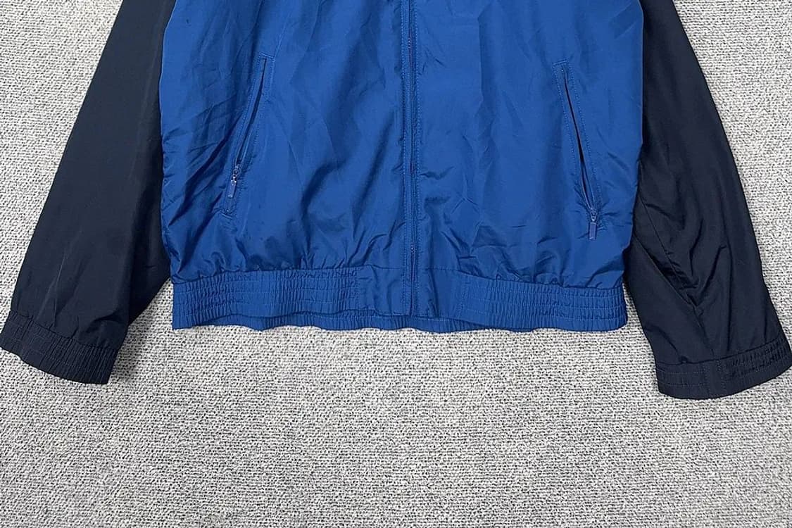 아디다스 블루 빈티지 로고 삼선 바람막이 XL 상품이미지4