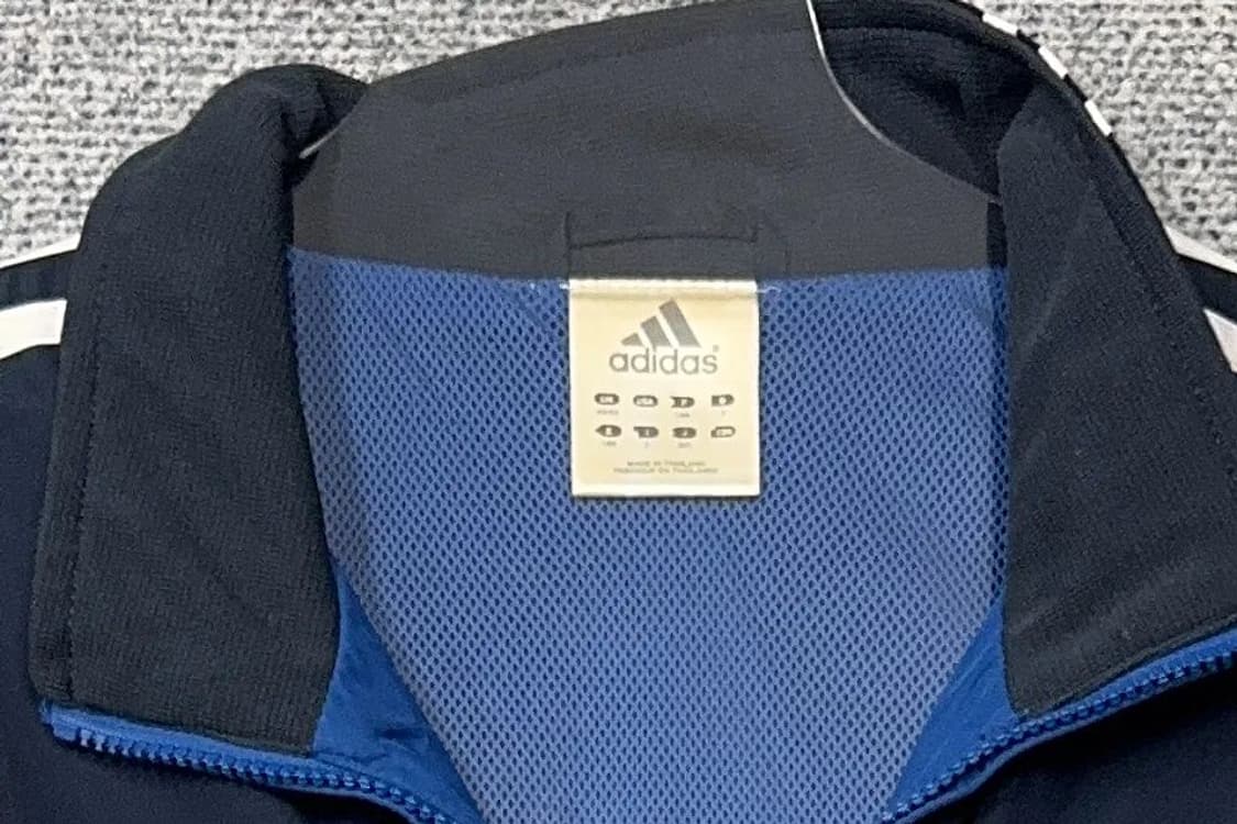 아디다스 블루 빈티지 로고 삼선 바람막이 XL 상품이미지5