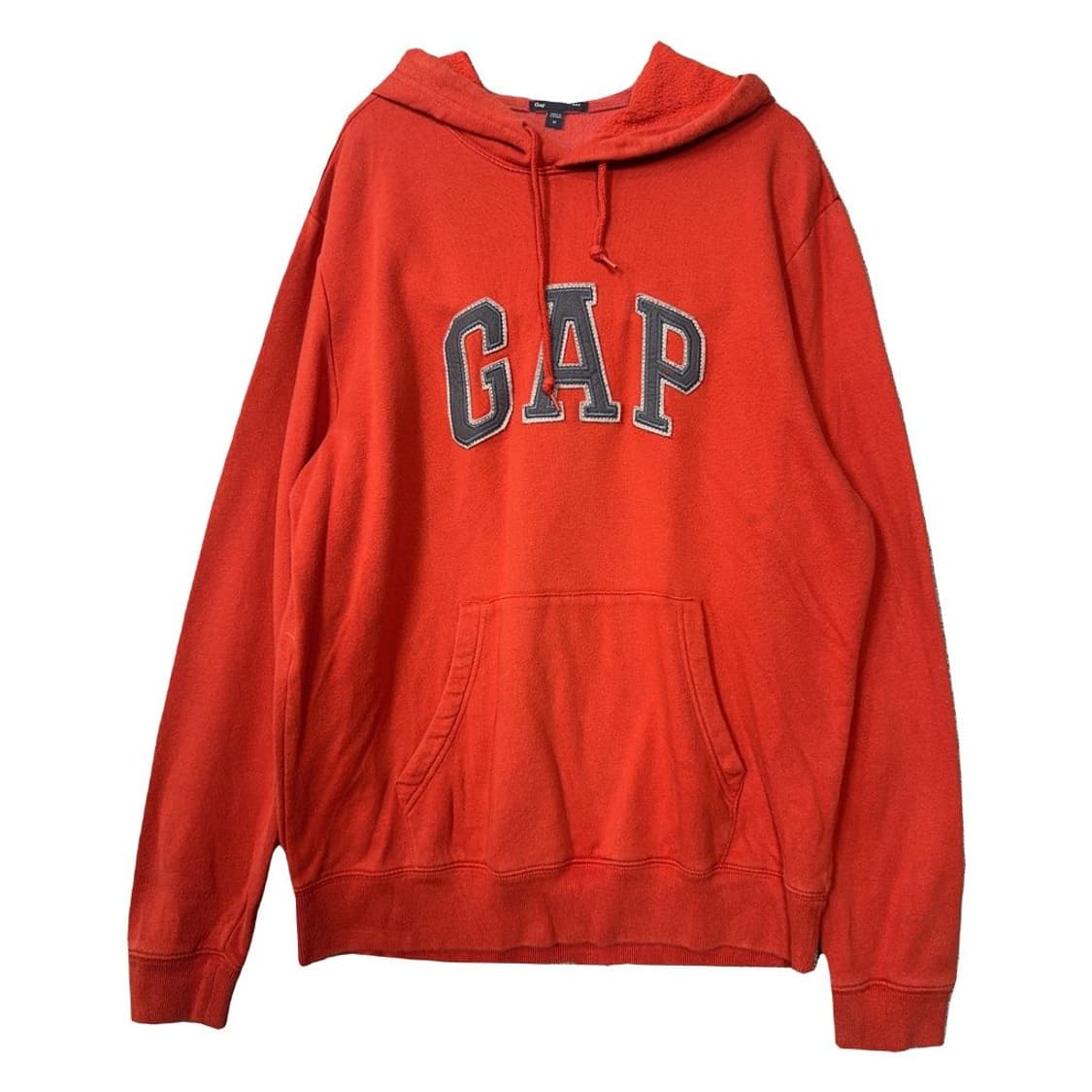 갭 로고 레드 오렌지 후드티 M 상품이미지1