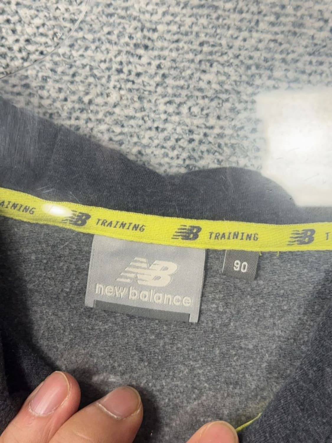 뉴발란스 그레이 투톤 로고 후드 집업 90 상품이미지6
