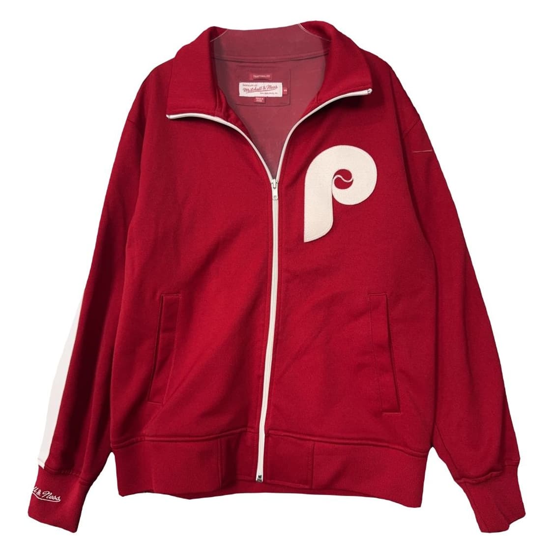 미첼앤네스 필라델피아 로고 레드 트랙탑 집업 저지 S 상품이미지2