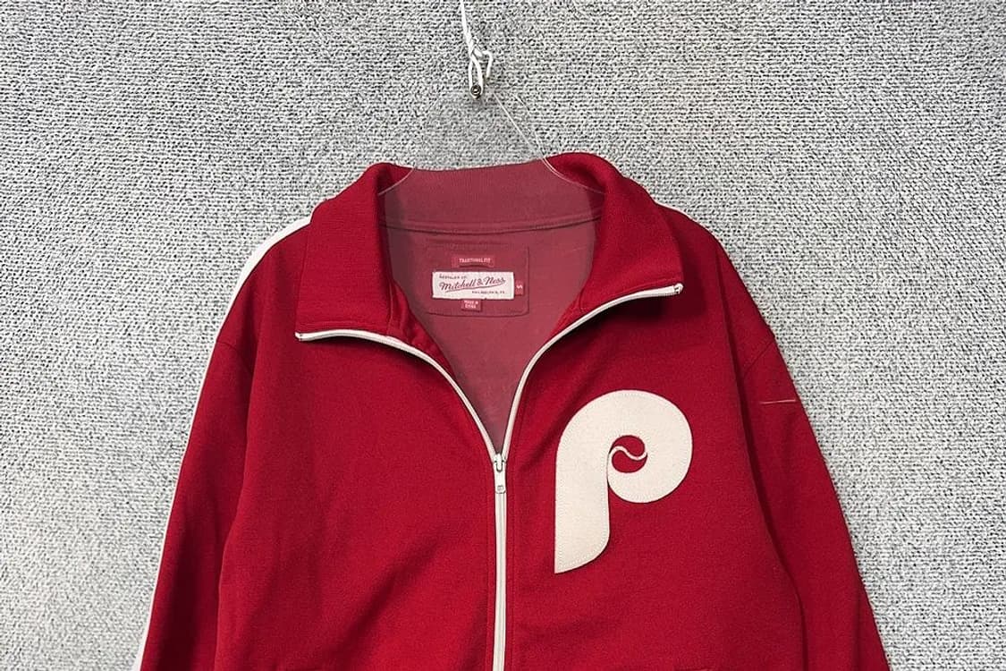 미첼앤네스 필라델피아 로고 레드 트랙탑 집업 저지 S 상품이미지3