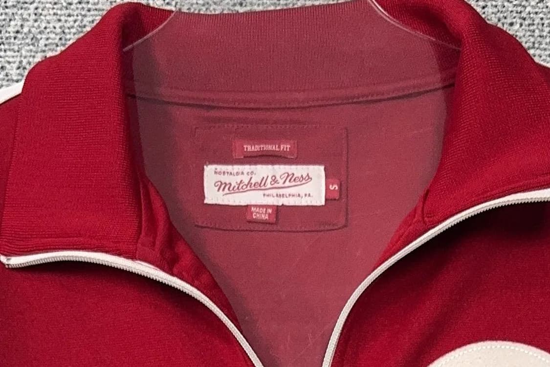 미첼앤네스 필라델피아 로고 레드 트랙탑 집업 저지 S 상품이미지5