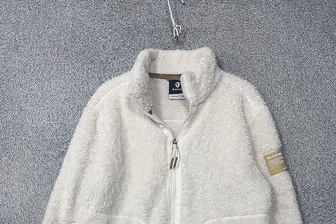 블랙야크 화이트 뽀글이 후리스 집업 90 상품이미지3