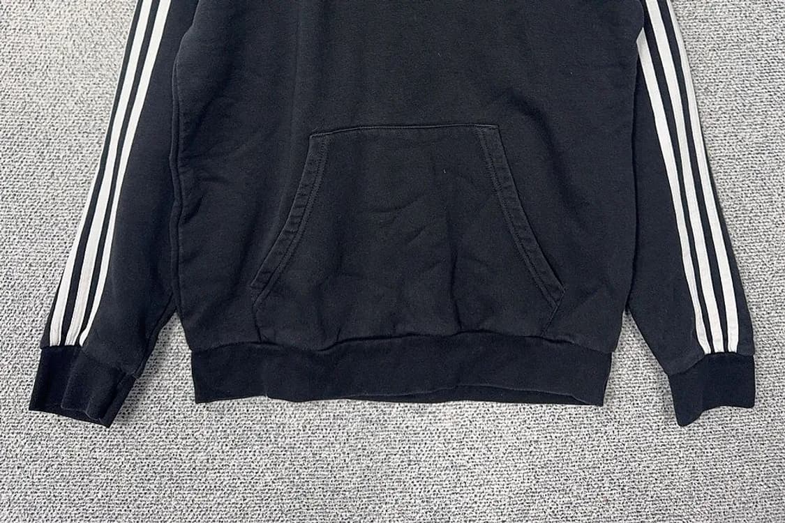 아디다스 블랙 불꽃 삼선 후드티 M 상품이미지4